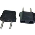 Adaptateur Secteur pour Passer de la Prise l'américaine à européenne, Adaptateur de Voyage, Noir