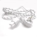 Cable D'alimentation pour ordinateur et ecran moniteur trefle (blanc)