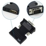 VGA to HDMI Convertisseur Adaptateur vidéo Sortie audio avec câble de 3,5 mm Convertisseur vidéo 1080 p Dongle Adaptateur Moniteur Ordinateur