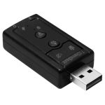 Carte Son Externe Stéréo Adaptateur USB Audio Microphone vers Mini Jack 3,5mm Virtual 7.1 avec Contrôle Volume