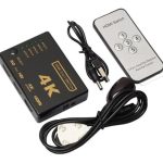 Switch hdmi 5 entrées 1 sortie compatible 3d full hd avec télécommande